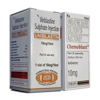 Винбластин (Cytoblastin :: Uniblastin :: Chemoblast) лиофилизат д/пригот. р-ра д/в/в введения 10мг/10мл фл. №1