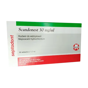 Скандонест (Мепивакаин) р-р 3% 1,8 мл №50